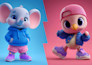 create 3d stylized modeling cute mascot, animal, cartoon and rig for animation